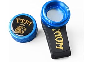 BANLY TAOM Round Shaped Pool Chalk Holder, Portable Pool Chalk Cubes, Magnetic Mini Chalk Holder Pool Billiards, Pool Cue Chalk Case Container Box for Billiard Cue Tip Tool Pool Table Snooker Accessories