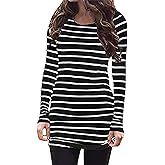 Sherosa Womens Basic Casual Long Sleeve Slim Fit T Shirt Dress Tunic Top