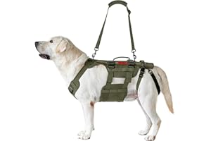OneTigris Dog Lift Harness - Large Dog Support Sling with Handles, Hip Support Brace (Olive, XL)
