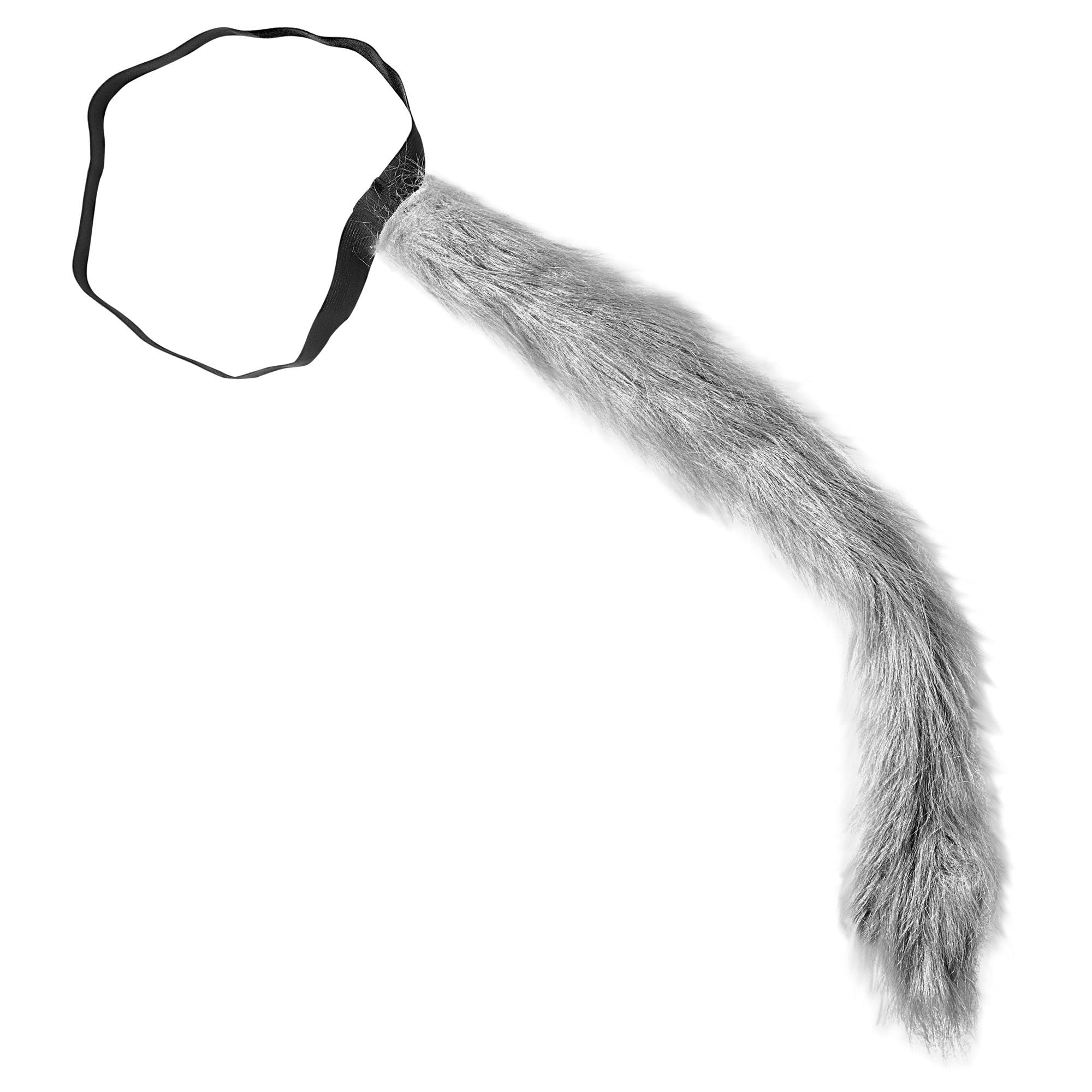 Bendable Plush Wolf Tail Accessory for Fancy Dress