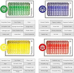 Jiusion 48Pcs Prepared Microscope Slides Specimen