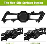 Loocower Bicycle Pedals 9/16 Aluminum Anti-Slip Mountain Road Hybrid Black view 2