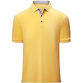 ZITY Mens Polo Shirts Short Sleeve Moisture Wicking Performance Golf Shirt Casual Collared Button Polo T-Shirt