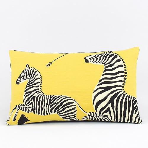 Amazon Com Zebra Migration Yellow Decorative Handmade Throw
