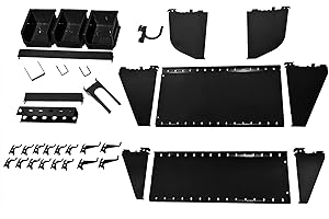 Wall Control KT-400-WRK B Slotted Tool Board Workstation Accessory Kit for Wall Control Pegboard Only, Black