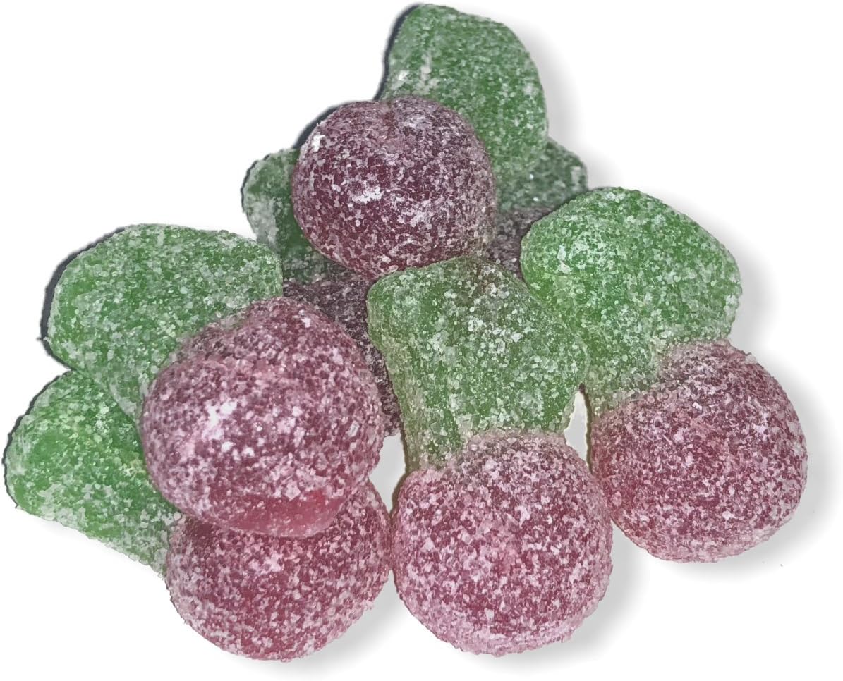 The Candy Cabin - Vegan Fizzy Sour Cherries Jelly Retro Sweet Shop Traditional Old Fashioned Candy (400g)