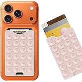 CukoHno Classic - Suction Phone Card Holder Adhesive Mount,Up to 3 Cards,Hands-Free,Strong Grip Holder for Selfies and Videos,2.28″x 3.5″,Chalk Pink
