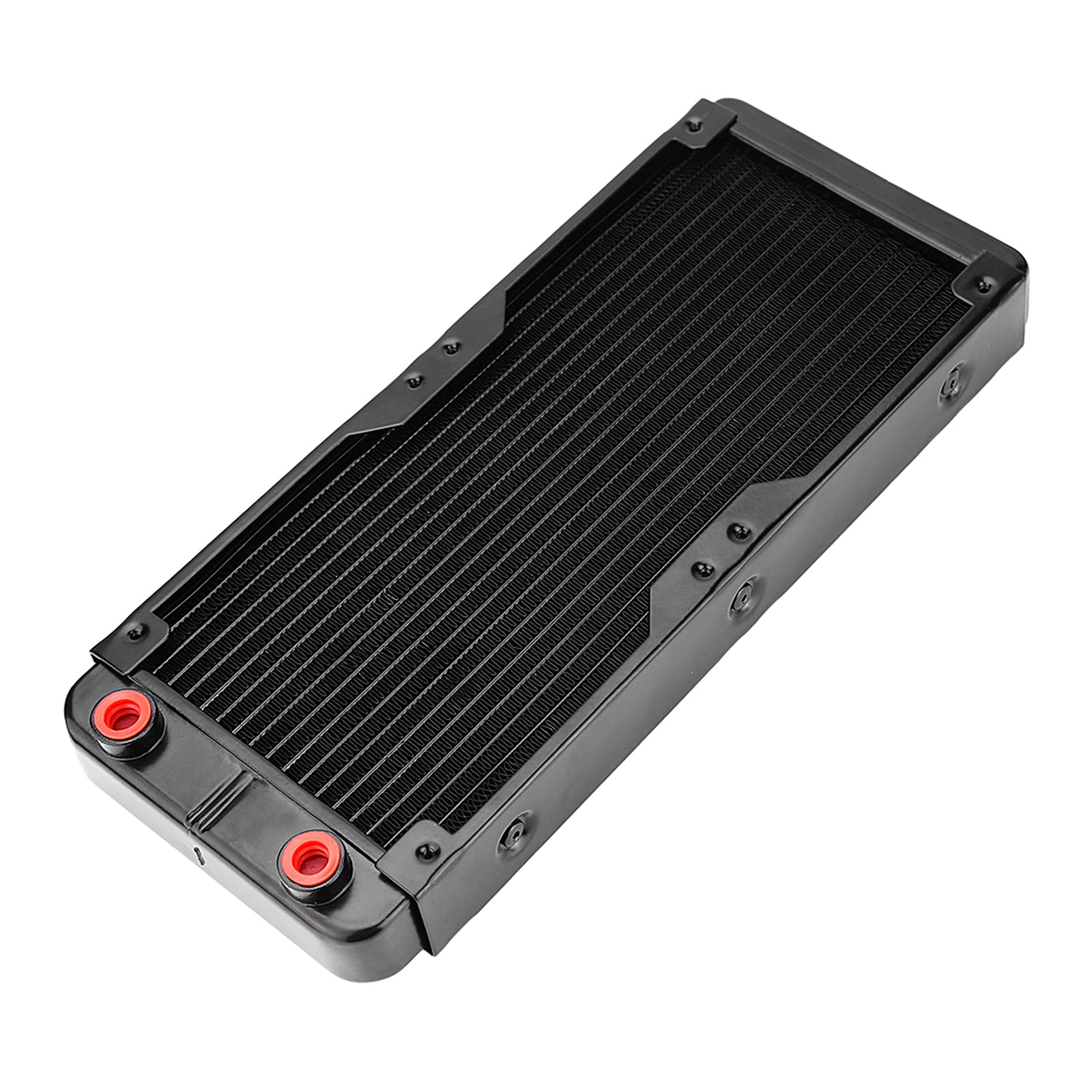 Water Cooling Radiator, 240mm G4/1 18 Tubes Thread Aluminum Water Cooler Heatsink Kit, for PC Computer CPU Cooling System