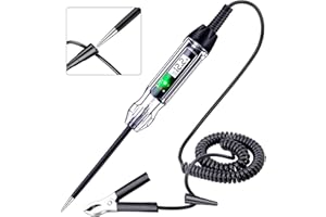 WINAMOO Premium 3-72V Backlight Digital LCD Auto Circuit Tester, Automotive Test Light with 140" Extended Wire and Polarity Indicate LED Light, Car Truck Low DC Voltage Light Tester with Sharp Stainless Probe