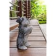 Hi Line Gift Ltd Praying Schnauzer Puppy Statue Figurine Gray