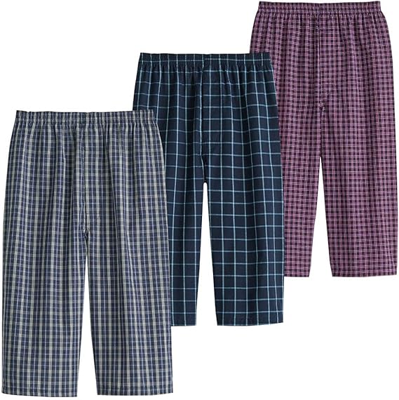 Amazon トランクス メンズ ロング 綿100 男性 下着 セット インナーパンツ チェック柄 綿100 先染めロングトランクス ひざ下丈 L トランクス 通販