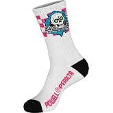 Powell Peralta Ripper Cotton Socks, Checker, Blue/Pink/White