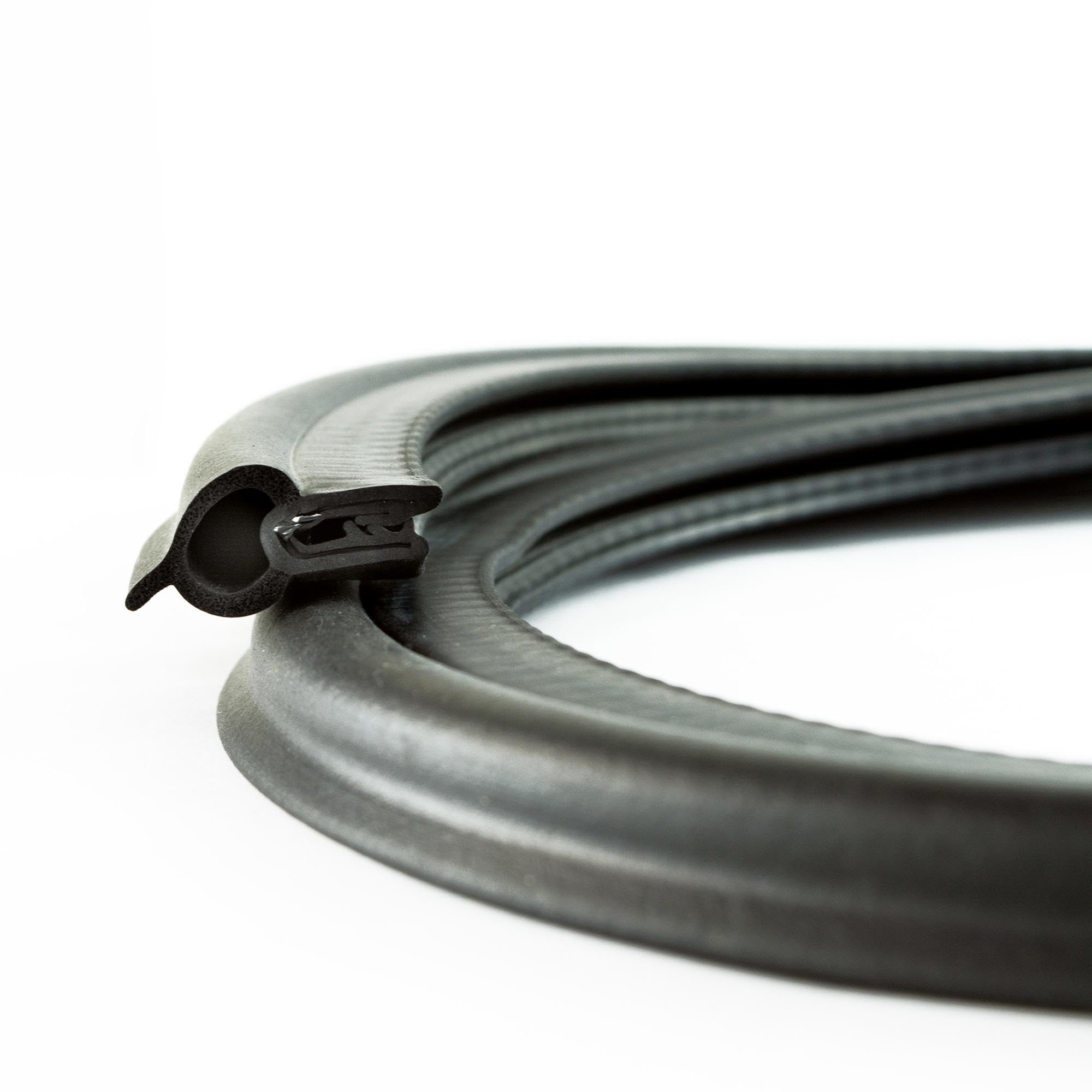 Eutras KSD2011 Rubber Door Boot Seal - Clamping Range 2.0-4.0 mm - Black - 3 m