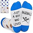 HAPPYPOP 4th-18th Birthday Gift Ideas for Boys - Kids Novelty Socks, Soccer Basketball Baseball Hockey Gifts for Teens Adults