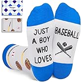 HAPPYPOP Birthday Gift for Boys - Kids Soccer Basketball Baseball Hockey Socks with Cards