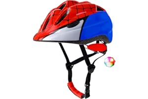 Atphfety Kids Toddler Bike Helmet, Adjustable Boys Girl Helmets from Baby to Children(Age 1-8), Multi Sports for Bicycle Skate with LED Light