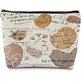 ignytiger Christian Bible Verse Scripture Gifts for Women Makeup Pouch Bag Cosmetic Bags for Women