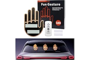 GISGOO Led Hand Gesture for Car, New Led Gesture Hand Light with Remote - Give The Love & Bird & Wave to Drivers, Funny Car Accessories for Men and Women