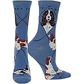 WHD Springer Spaniel Crew Socks for Women & Men | Gift for Dog Lovers, Cute Pet Socks