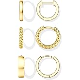 YADOCA 925 Sterling Silver Hypoallergenic Small Hoop Earrings for Women Trendy 18K Gold Plated Huggie Earrings Cartilage Earring Stacks CZ Huggie Hoops Dainty Earring Jewelry Set for Multiple Piercing