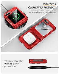 Vizvera for Samsung Galaxy Z Flip 6 Case with Hinge
