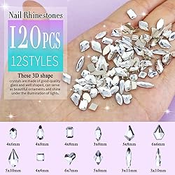 Dowarm 3200PCS Nail Art Rhinestones, Crystal Clear