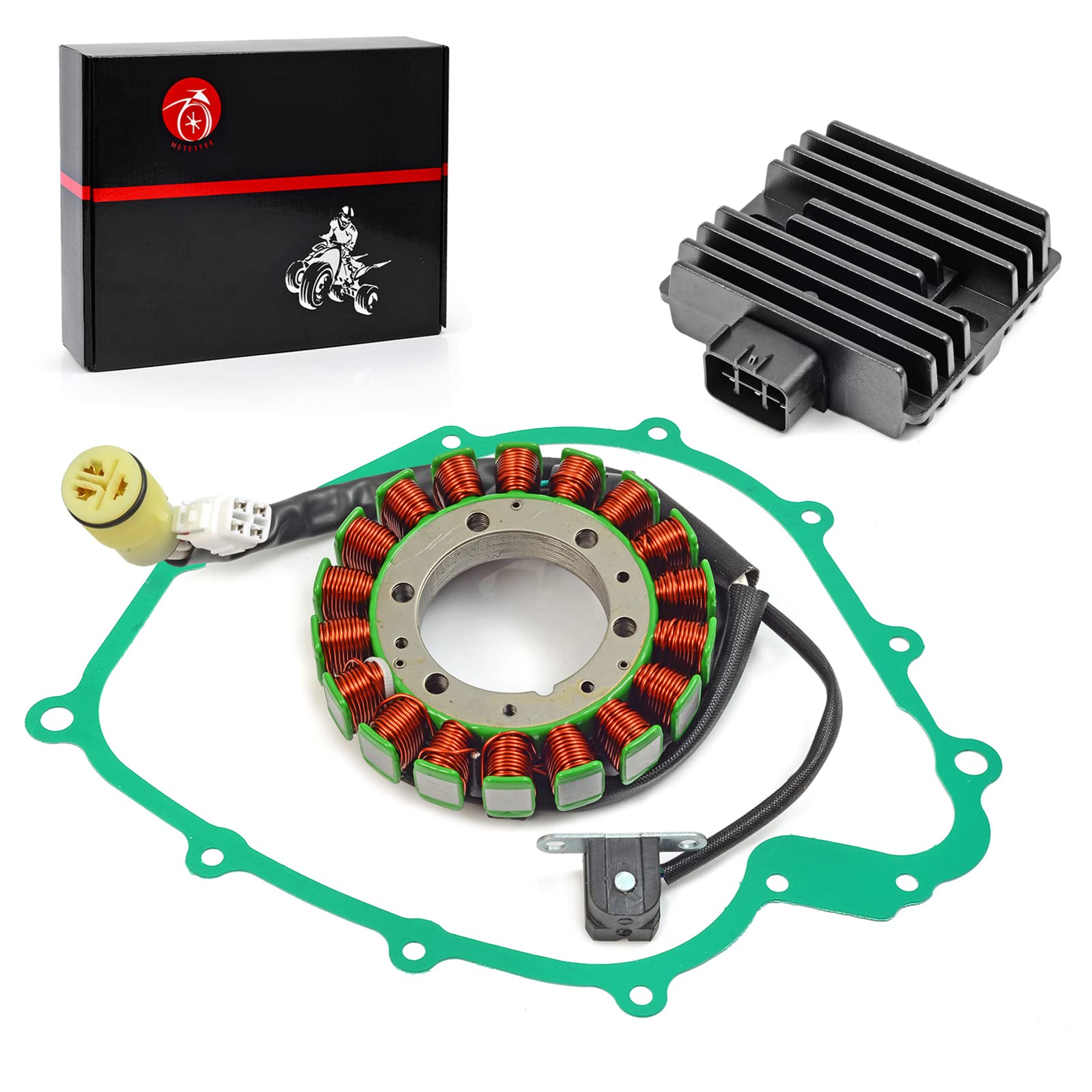 Photo 1 of Stator & Regulator Rectifier Gasket Compatible with Yamaha Grizzly 660 YFM 660 Rhino 660 YXR660 2002-2008 5KM-81410-01-00 5BN-81960-00-00
