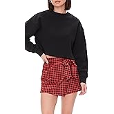 Forever 21 Womens Gingham Wrap Skort