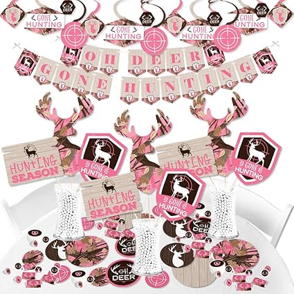 pink camo baby shower ideas