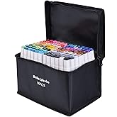 Dabo&Shobo 96 Colors Alcohol Marker, Drawing Markers, Dual Tip Markers, Fine & Chisel Tip, Chisel Marker For Adult Coloring And Sketching