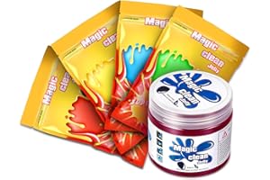 DNA MOTORING 5 Pack Car Cleaning Gels Auto Detailing Tools Cleaning Putty Car Interior Cleaner, Car Jelly Cleaner, Keyboard Cleaner, Car Cleaning Supplies Car Gifts for Men Women, TOOLS-00150