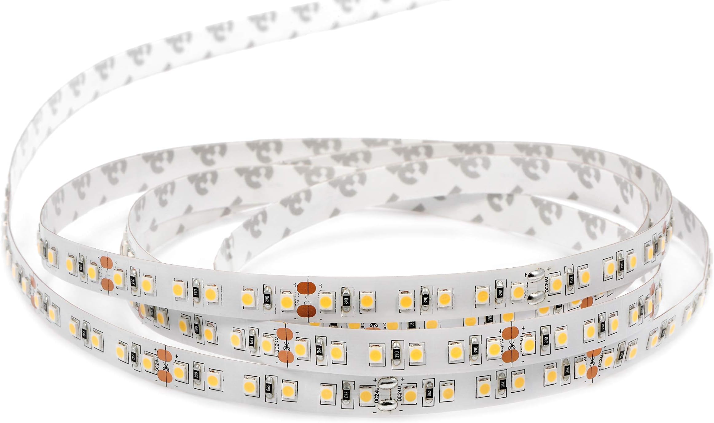 LEDMY 5M/16.4Ft DC24V SMD2835 Super Bright IP20 Flexible Commercial LED Strip Light Kit String Light 600LEDs Cool White 6000K Adhesive Led Tape for Industrial, Market, Home Improvement Using(6000K)