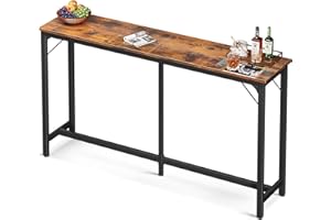 ODK 71 Inch Bar Table, Bar Height Pub Table, Counter Height Bar Table, Rectangular High Top Kitchen & Dining Counter Tables with Sturdy Legs & Easy-to-Clean Top, Rustic Brown