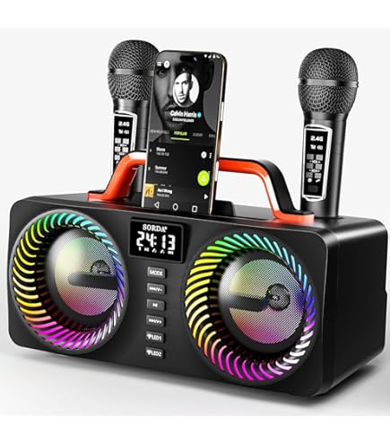 Amazon.com - Karaoke Machine for Adults and Kids with 2 UHF