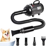 Gekufa Dog Hair Dryer 4.5HP 3200W Adjustable Temperature & Speed Black view 1