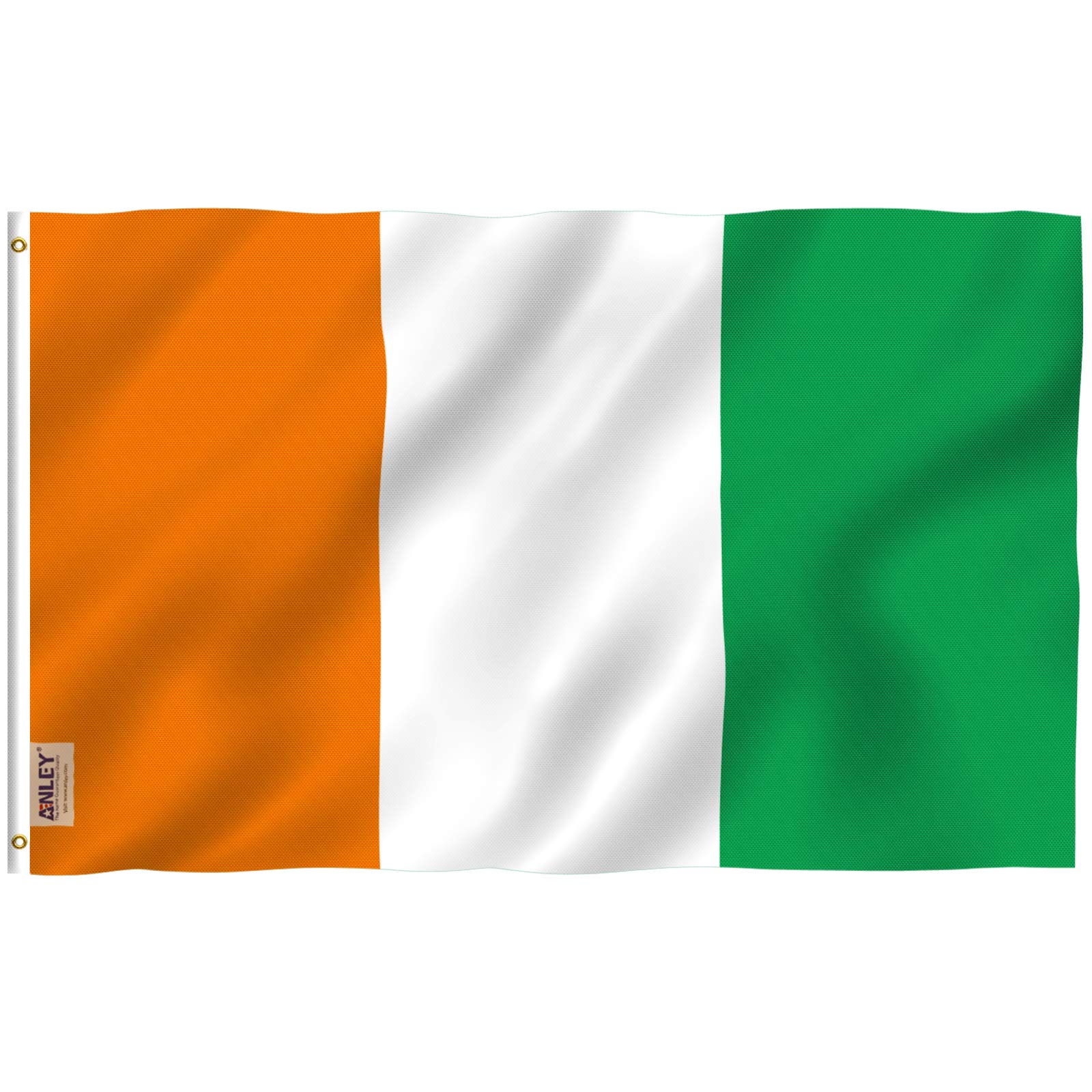 ANLEY Fly Breeze 3x5 Feet Ivory Coast flag - Vivid Color and UV Fade Resistant - Canvas Header and Double Stitched - Ivorian Flags Polyester with Brass Grommets 3 X 5 Ft