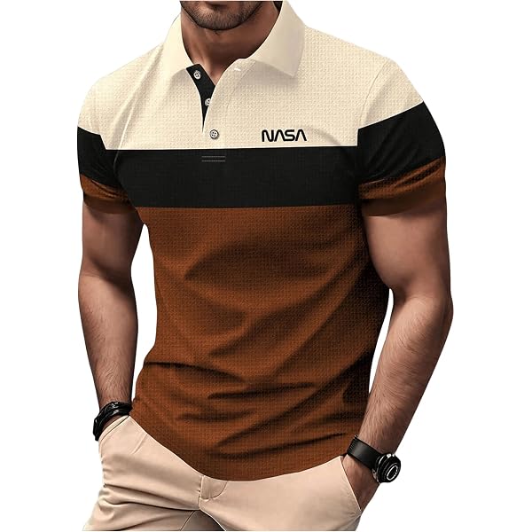 SOLY HUX Men's Letter Print Short Sleeve Shirt - Regular Fit, Contrast Collar, For Work & Casual - View #9