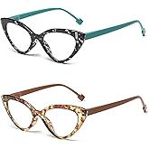 COVESATO Cat Eye Fashion Reading Glasses for Women Spring Hinge Retro Cute Ladies Computer Readers