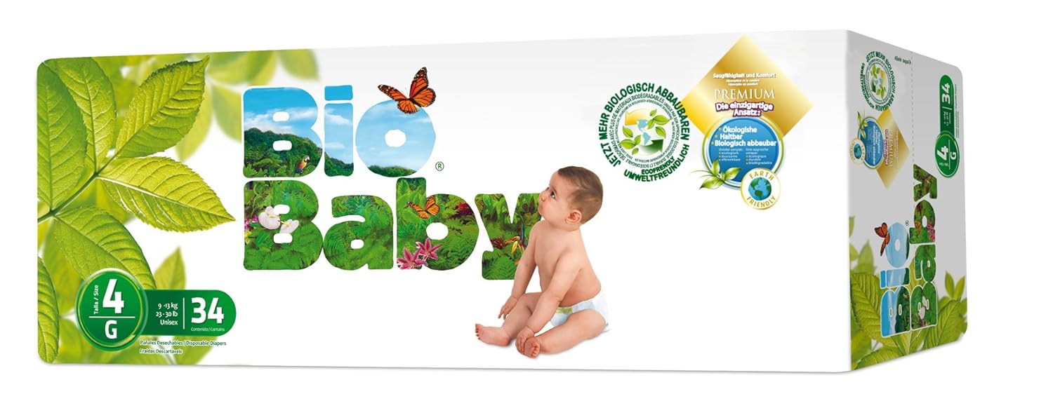 Bio Baby Biodegradable Nappies Size 4 Pack of 34 Amazon.co.uk