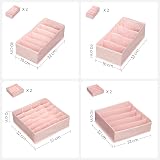SONGMICS 8-Pack Underwear Drawer Organisers Foldable Dividers Jelly Pink view 7