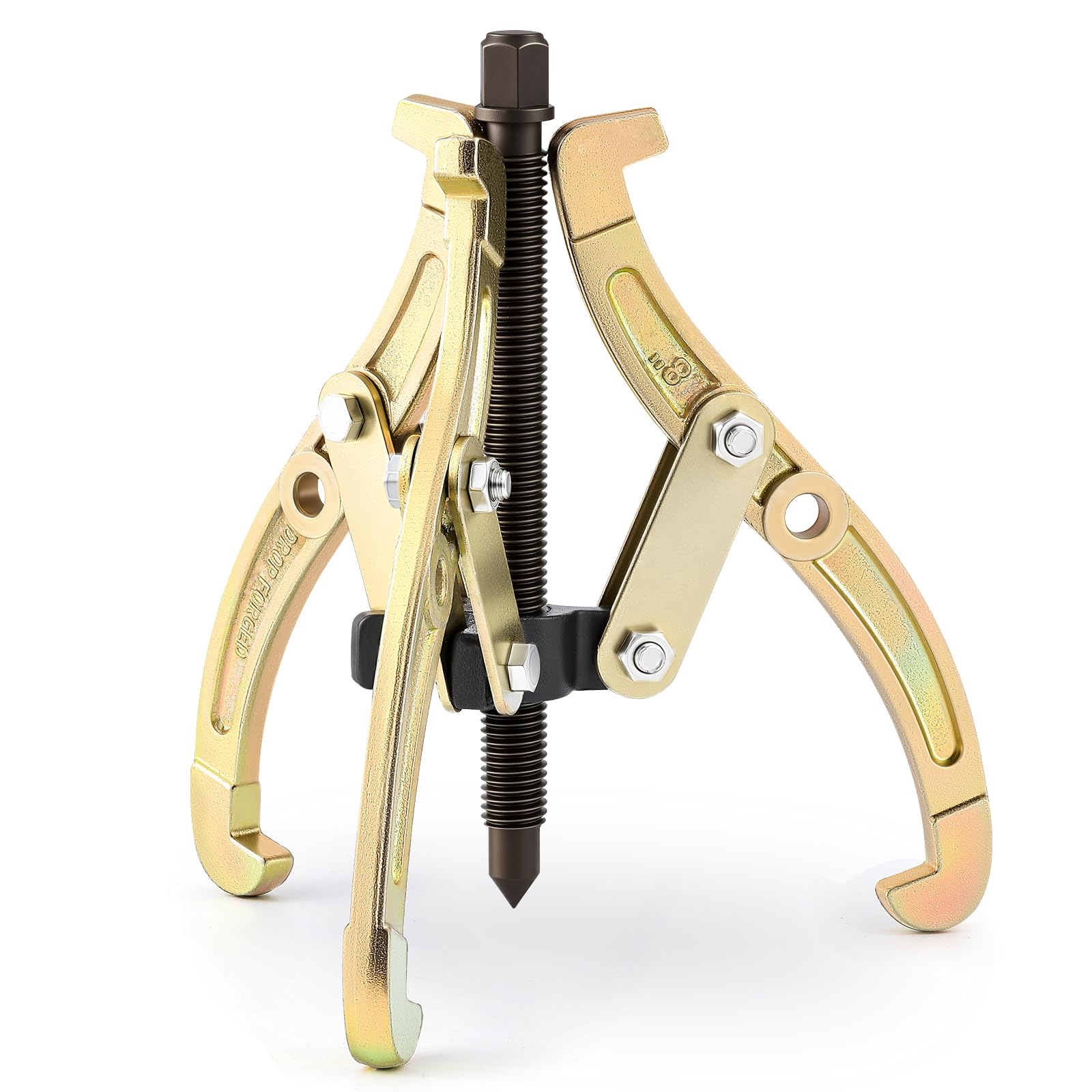 CGOLDENWALL Bearing Puller with Two Holes, Carbon Steel, 5.5T, Optional 2/3 Claws, for Ball Bearing Mechanical Brake Disc (10 Inch)