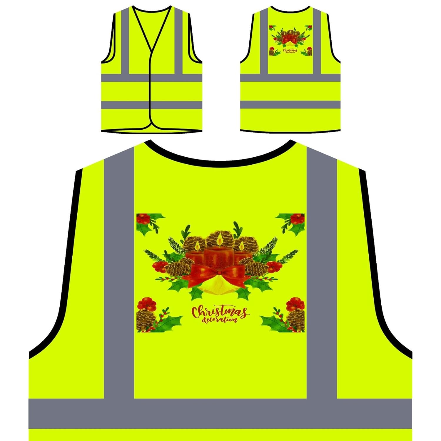 Christmas Decorations Personalized Hi Visibility Yellow Safety