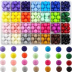 250Pcs 12mm Acrylic Round Beads for Jewelry