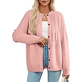 Dokotoo Cardigan Sweaters for Women 2025 Fall Outfits Long Sleeve Crochet Knit Sweaters