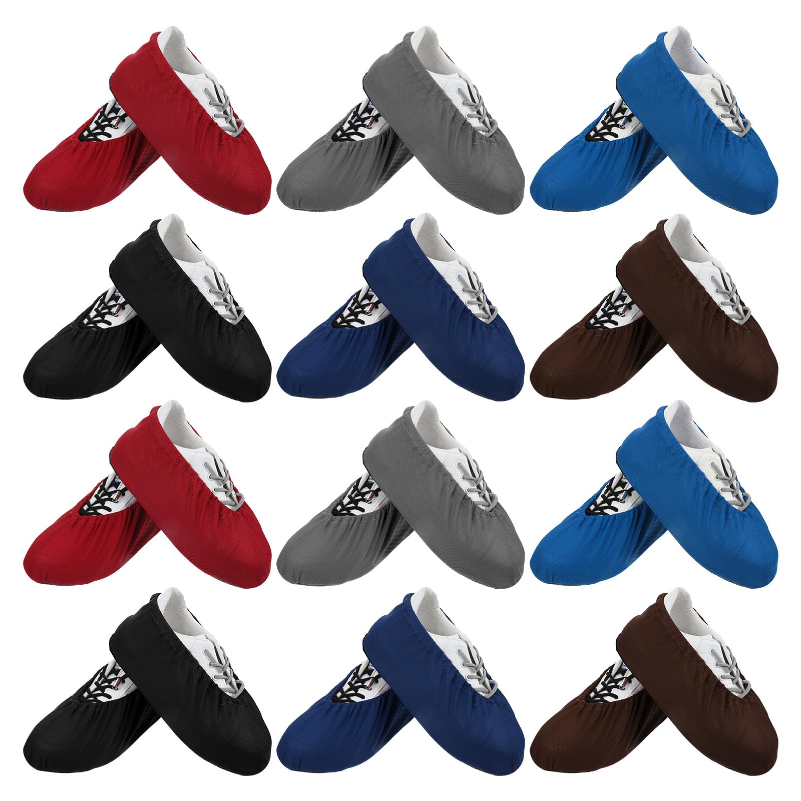 Photo 1 of 12 Pairs Reusable Non Slip Cloth Shoe Covers, Premium Soft Washable Thickened Boot Shoe Covers for Indoors and Households (Multicolor)