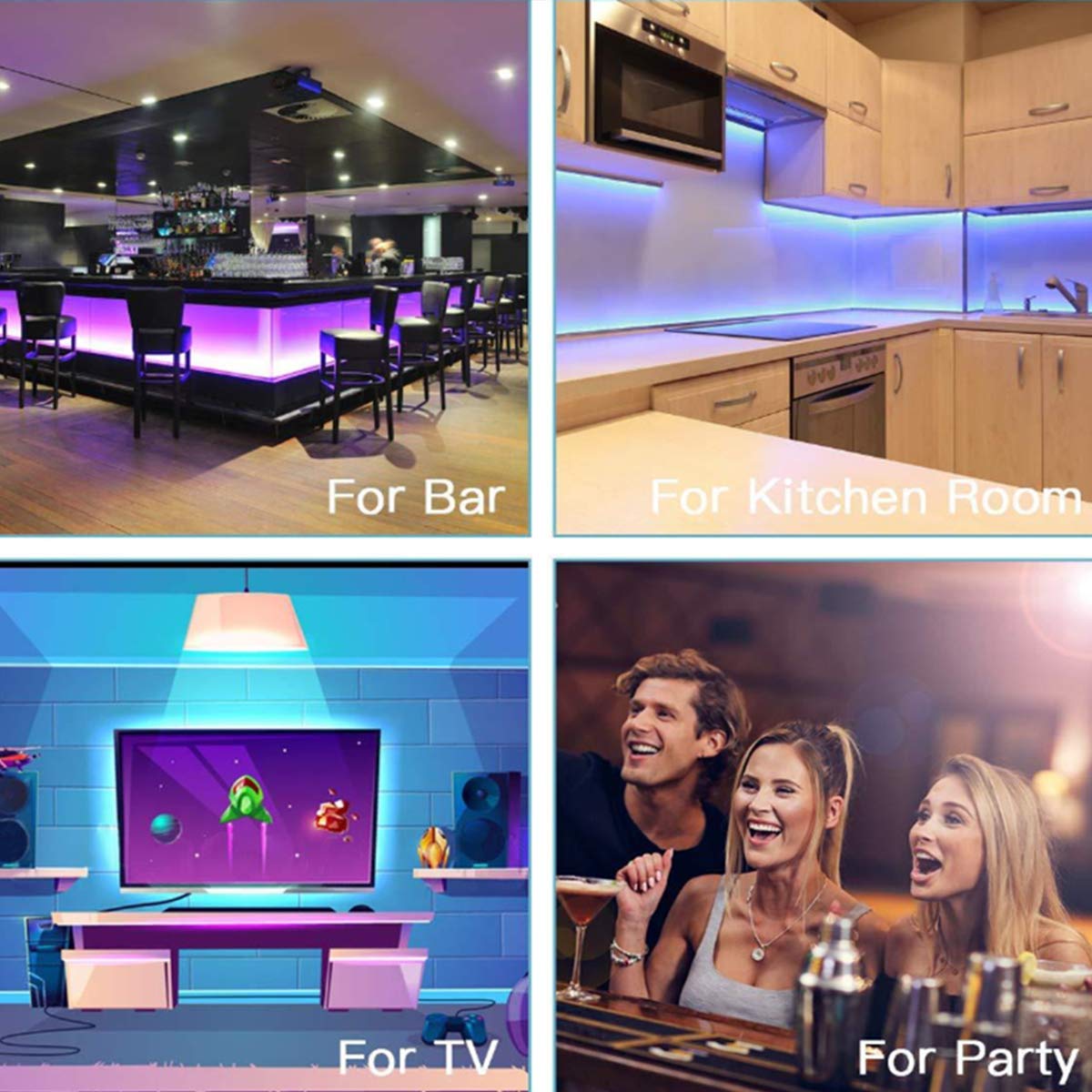 16.4FT SMD 5050 Waterproof LED RGB Flexible LED Strip Light Lamp Kit (300 Light with Adapter)