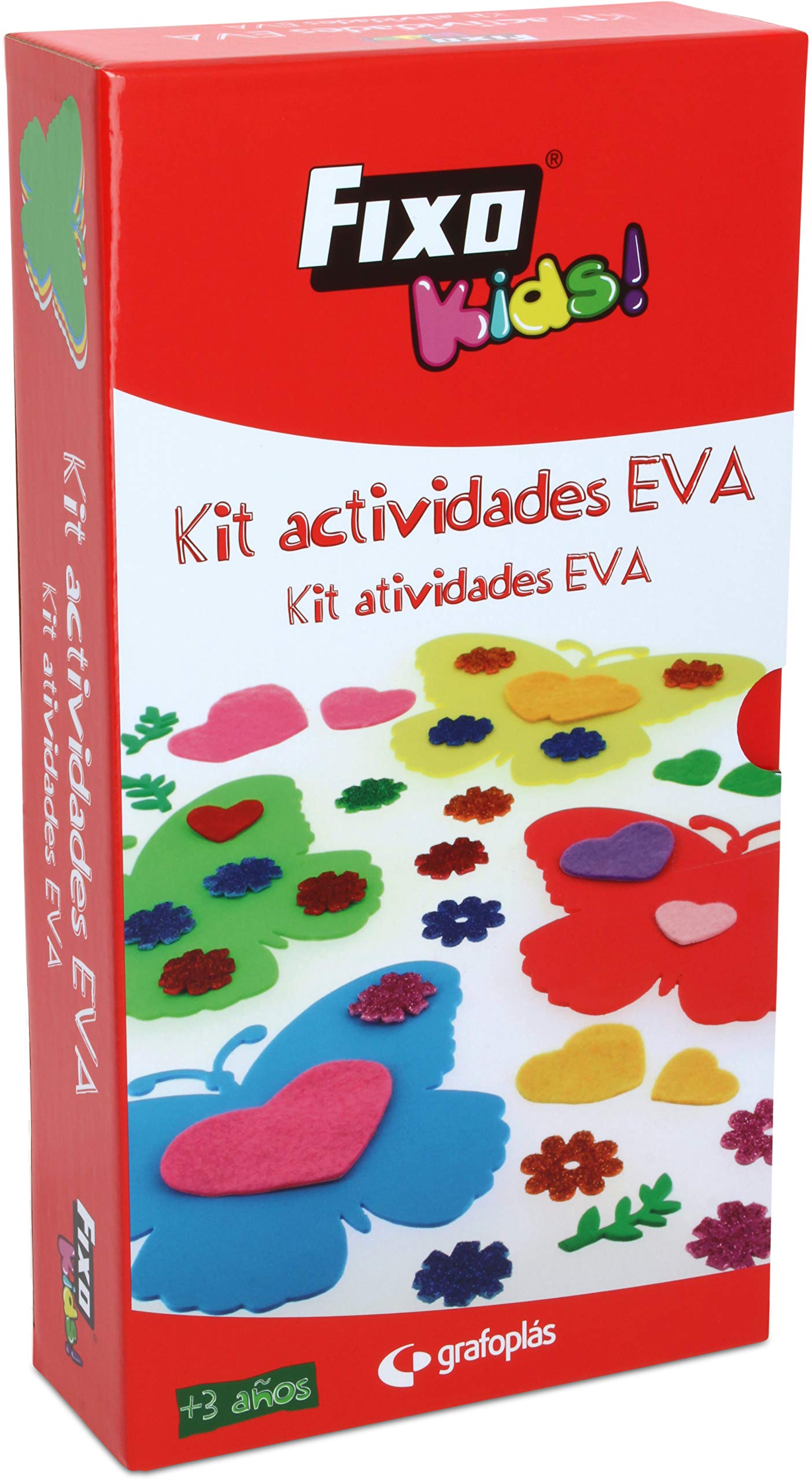 Fixo EVA Rubber Activity Kit, 25 Figures, Felt Stickers, Butterfly Model, 31 x 16 cm