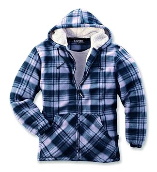 ELUTEX 8385 Thermojacke Vancouver blau/beige-kariert M