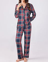Ekouaer Womens Pajamas Set 2 Piece Button Down Pjs