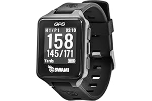 IZZO Golf Swami Golf GPS Watch, Black